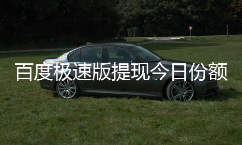 百度版提办现今日份额已怎么用完极速