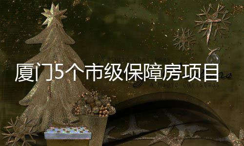 保障厦门5个 可万套住房目在提供建中超1市级房项